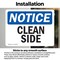 Signmission Clean Side, 10 in W x Rectangle, Vinyl Decal OS-2PACK-NS-D-710-L-10623 - alternate 3